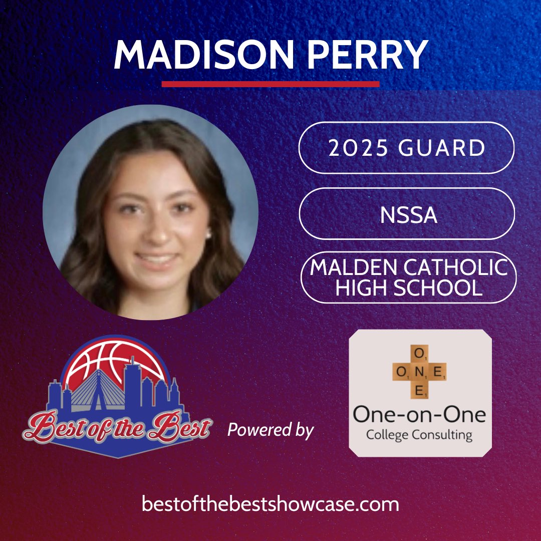 We welcome Madison Perry - Class of 2025 - to join us at the Best of the Best Showcase at Babson College on Sunday, 9/17 from 9am-1pm!🏀