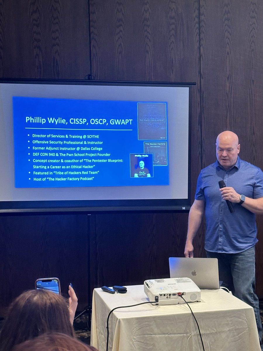 SouthTexasISSA's tweet photo. Great presentation by @PhillipWylie today at South Texas ISSA https://t.co/4j9zbPbekm