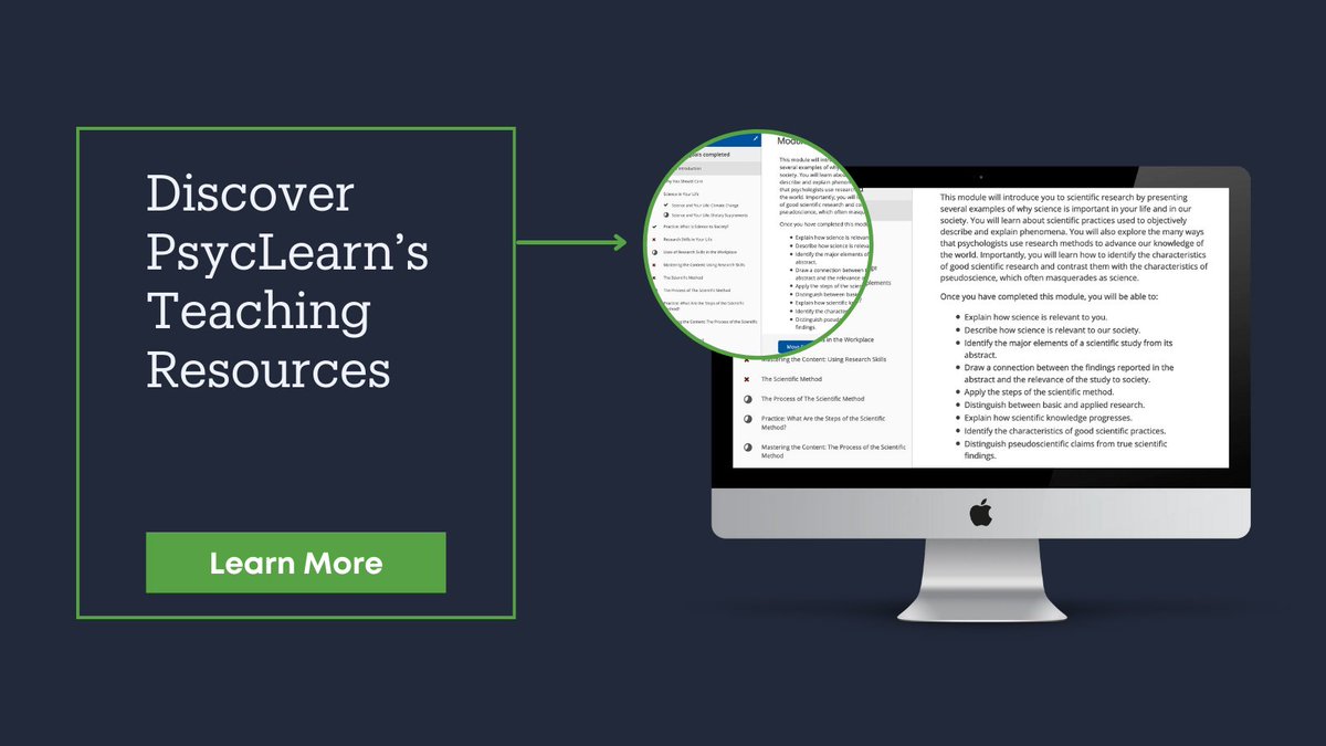 Looking for ways to assess students’ individual learning needs? #PsycLearn’s Instructor Dashboard Reports are designed to help you understand students’ progress. Learn more about Dashboard Reports and other PsycLearn tools designed to support instructors: bit.ly/44X240p