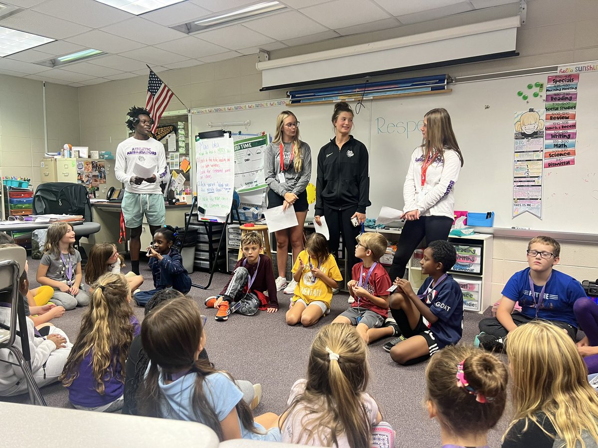 3rd grade classrooms had visitors today from the high school. The Athletic Ambassadors taught a lesson about respect today! #LifeAtWL
