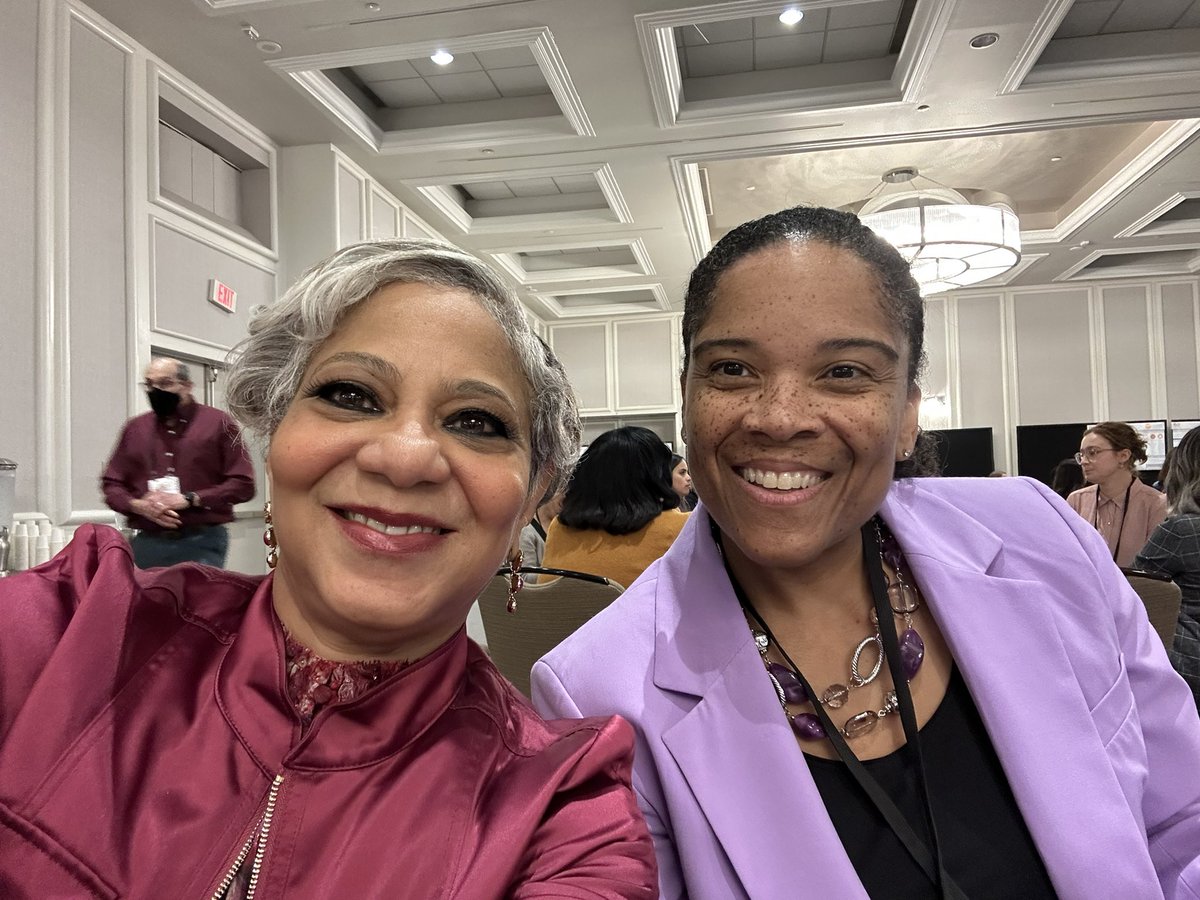 LisaCooperMD's tweet photo. My colleague @DrDeidraCrews and I, representing #MACCHE and enjoying connecting with colleagues at the #HEAN2023 meeting of @NIMHD funded research centers @HEAN_RCC https://t.co/AE4IJKhEGY