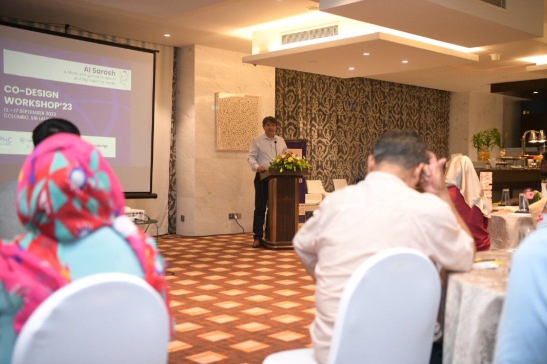AiSarosh's tweet photo. 1st day of Co-Design workshop in Colombo, Sri Lanka. 
We're thrilled to bring together all our incredible grantees for a collaboration, and innovation.Stay tuned for exciting updates and insights as this co create a brighter future together. 
#aisarosh #SRMH #codesignworkshop #ai https://t.co/ggLKQ3IxH1