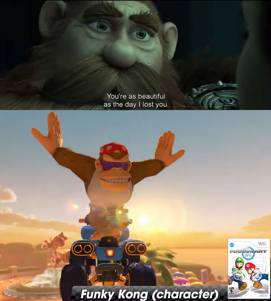 Just_in22D's tweet photo. RAHHHHH #MarioKart8Deluxe #Funkykong #NintendoDirect https://t.co/w5Djhcz7kX