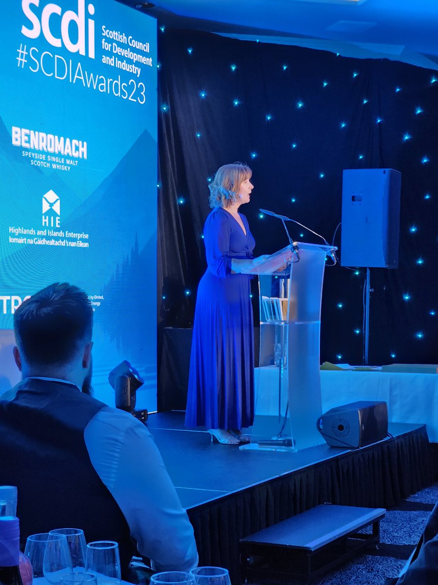 drewhendrygfg's tweet photo. The fab @NicolaMcAlley gets the @SCDInews Highlands and Islands business awards 2023 underway! #SCDIAwards23 https://t.co/vWAc03tlyR