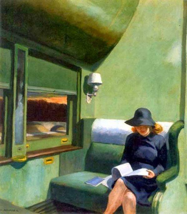 infozone3's tweet image. ''Compartiment C, voiture 293"1938, Edward Hopper #art