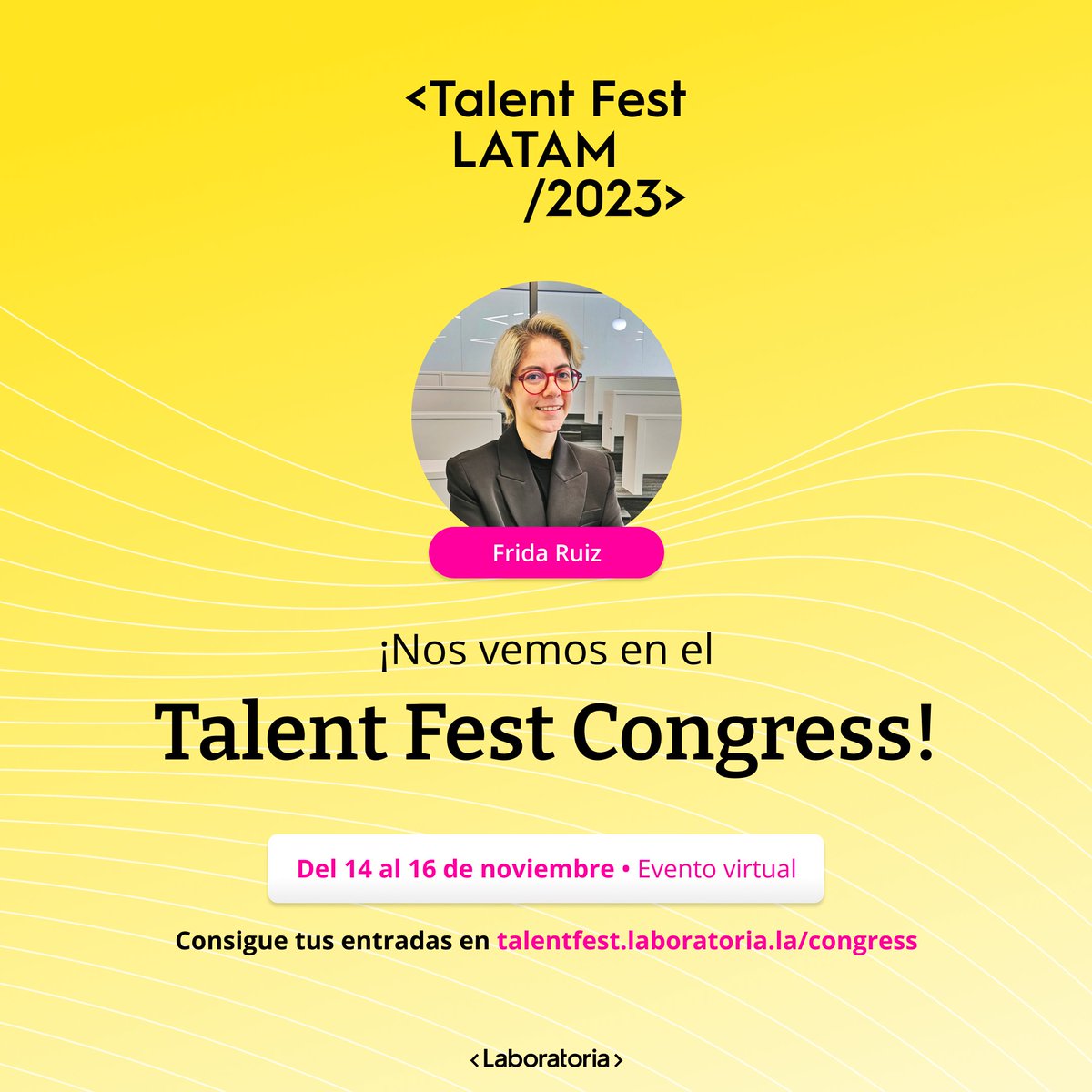 En noviembre, seré parte del congreso del Talent Fest Latam de @Laboratoria, donde conversaremos sobre Inteligencia Artificial, diversidad, innovación y eficiencia. ¡Espero verles por ahí! 👉🏻 Compra tu entrada en bit.ly/45nTicI