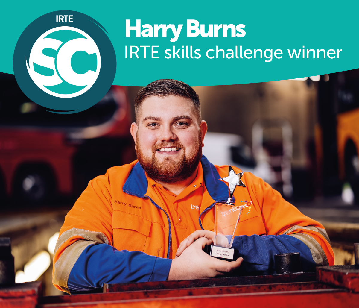 trentbartonland's tweet photo. Congratulations to our Workshop Supervisor Harry Burns who has been named the nation’s best bus inspection technician at the annual Institute of Road Transport Engineers (IRTE) Skills challenge 👏 

Well done Harry! https://t.co/hh0KGu6LSz