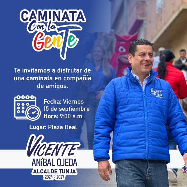 Vicenteaojeda's tweet photo. ¡Los esperamos mañana en nuestra Caminata #ConLaGente a las 9:00 a.m.! 👇🏻 https://t.co/zFVMIUcSS1
