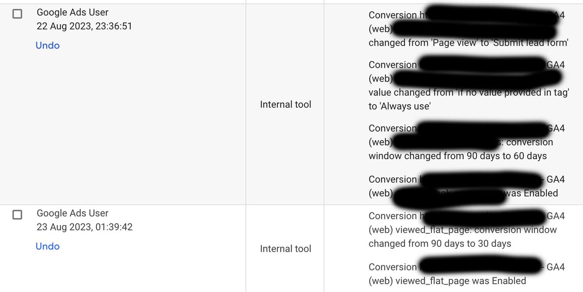 OdiCaspi's tweet photo. #ppcchat It looks like Google is going into account and enabling GA4 conversion as primary. 
This specific account has a Google ads conversion and as a result has been double counting conversion. 
@adsliaison how could Google possibly do such a think under our noses? https://t.co/ohBjWRAl8D