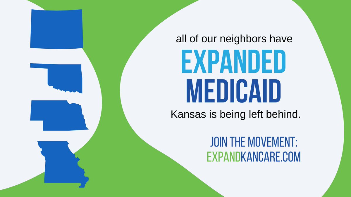 GovLauraKelly's tweet image. Every single state around Kansas has expanded Medicaid. While we wait, we continue to lose health care workers to our neighbors — meaning Kansans ultimately wait longer for essential health care. It doesn't make sense. We must expand Medicaid.