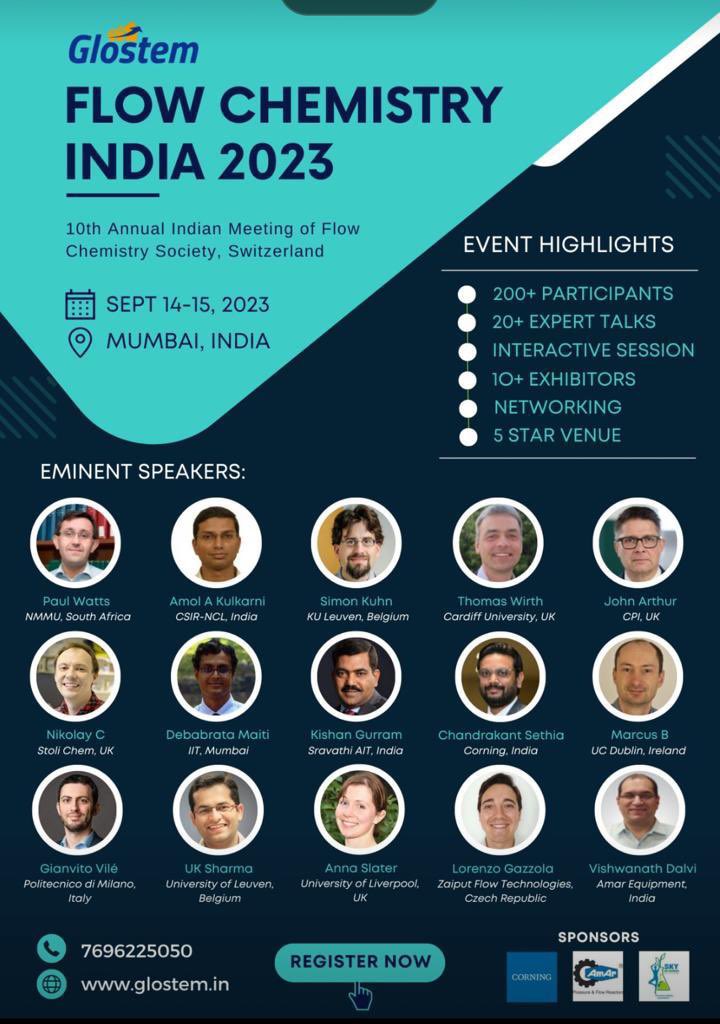upen14's tweet image. It was a great oppurtunity to be at Flow Chemistry-2023, India. Thank you @glostemworld for the invitation.