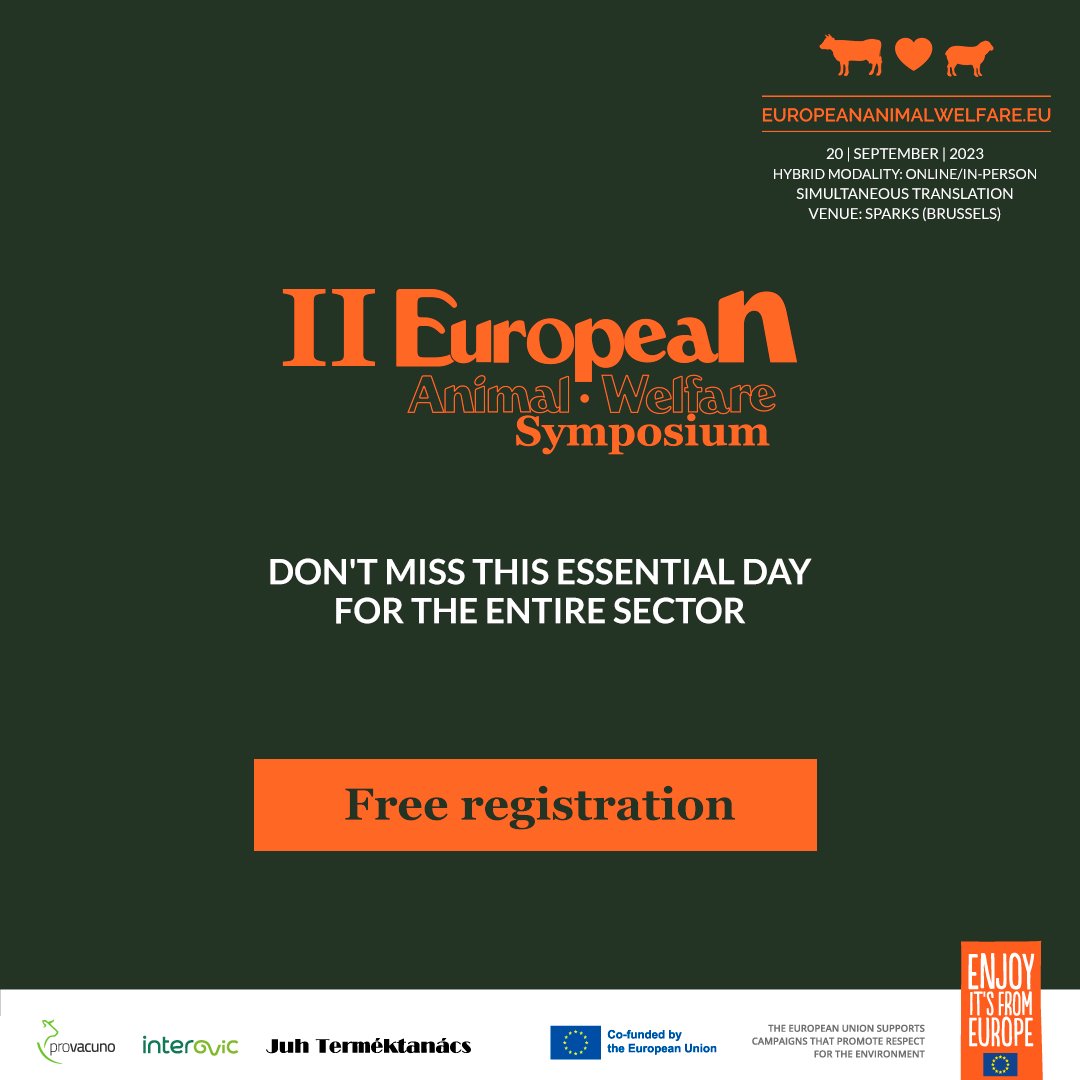 Provacuno's tweet photo. Animal welfare is your priority, the responsibility you embrace no matter what the conditions.This September 20, secure your place and show the world your commitment

👉You can follow the streaming online with simultaneous translation
https://t.co/RVzQbFsQuu

#EUAnimalWelfare💚🇪🇺 https://t.co/jEO8uYa4y9