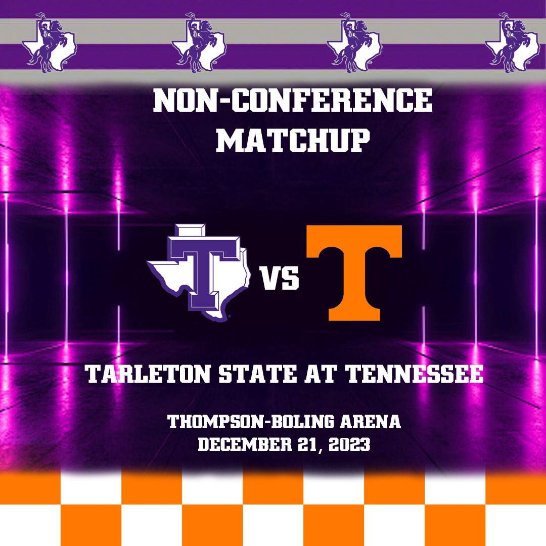 TarletonMBB's tweet photo. The Texans will head to Knoxville to take on the Vols just before the holidays! https://t.co/HVMTX8Mep0