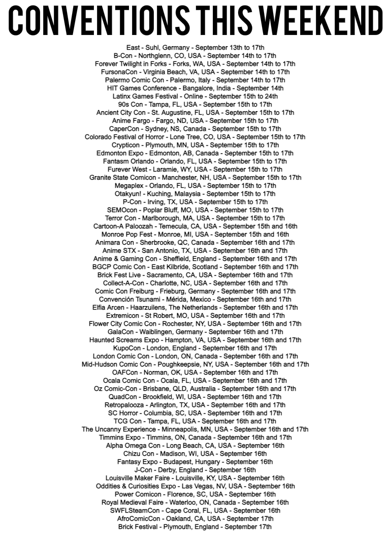 GlobalFanCons's tweet photo. 60 Conventions this weekend in 🇩🇪🇺🇸🇮🇹🇮🇳🌐🇨🇦🇲🇾🏴󠁧󠁢󠁥󠁮󠁧󠁿🏴󠁧󠁢󠁳󠁣󠁴󠁿🇲🇽🇳🇱🇦🇺🇭🇺

What will you be attending? #EAST11 #FSC2023 #PCC23 #LXGF #AF2023 #CaperCon2023 #COFOH2023 #EDMONTONEXPO #FEW23 #Megaplex2023 #Otakyun2023 #FC32023 #KupoCon #mhcomiccon2023 #OcalaComicCon #RetropaloozaX (1/5) ~AT https://t.co/1s3b6iGzB8