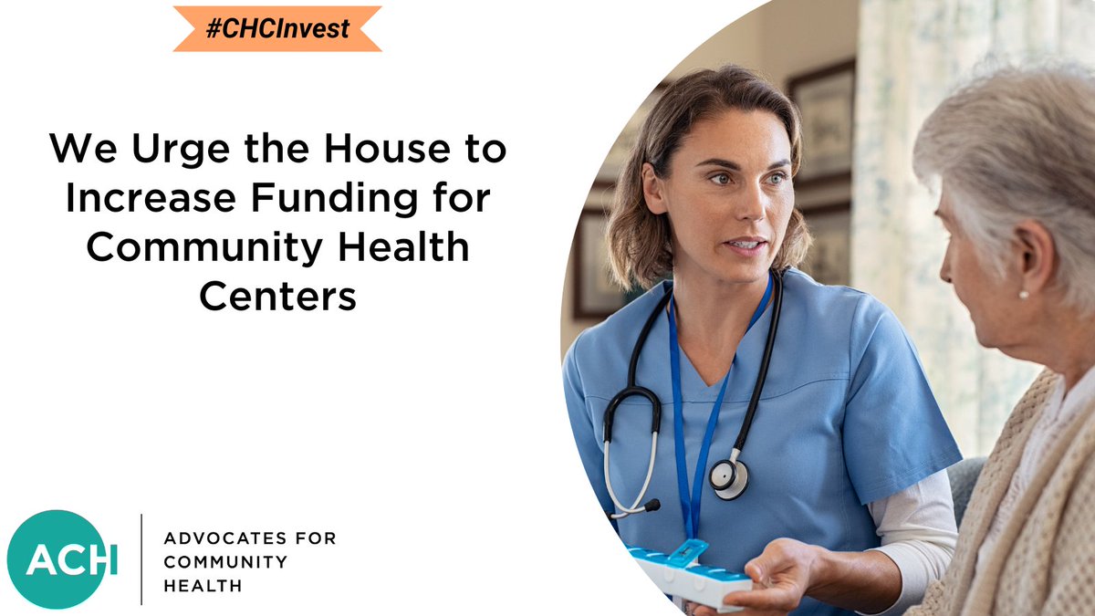 #HealthCenters need your help! 

It’s critical that the House pass the Lower Costs, More Transparency Act, reauthorizing the #CHCFund at $4.4B/year through ’25. This 10% funding increase will help more patients get the care they need. 

Learn more: bit.ly/CHC_Invest