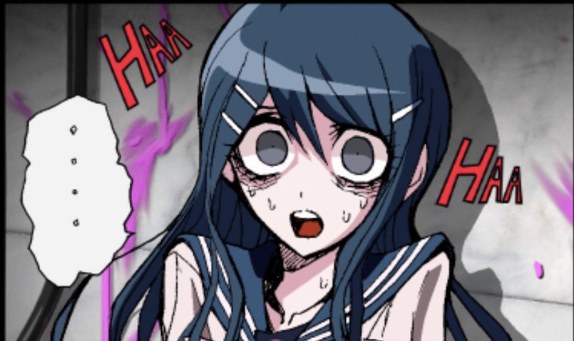 komakumas's tweet photo. THH wins for having the best closing argument comics. The style is just so unique and makes the characters unique designs POP. The Sayaka panels in the first trial eat soooo hard https://t.co/btKnrWP9v6