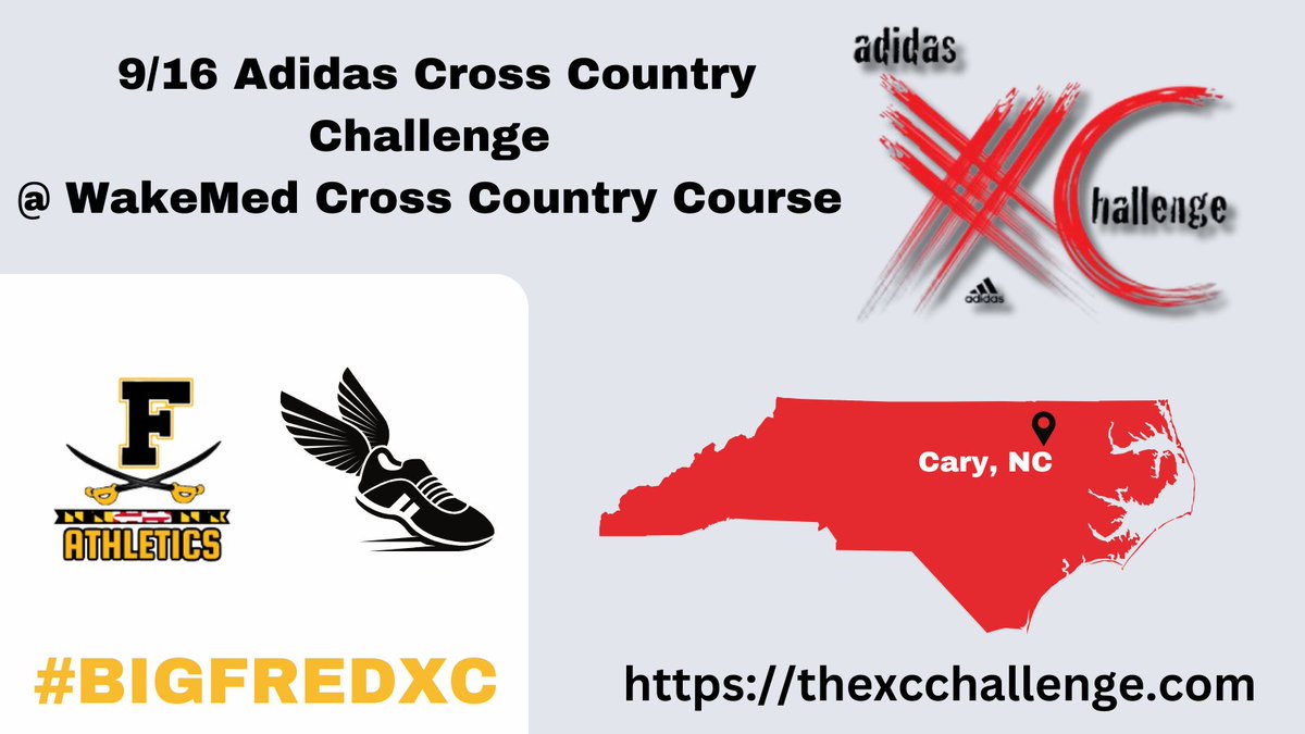 CantonWetzelXC's tweet photo. I'm excited to announce that #BIGFREDXC will be making the trip down to Cary, North Carolina tomorrow to compete in the 2023 Adidas XC Challenge. #BIGFRED @CadetAthletics https://t.co/hQvoQ9O02R