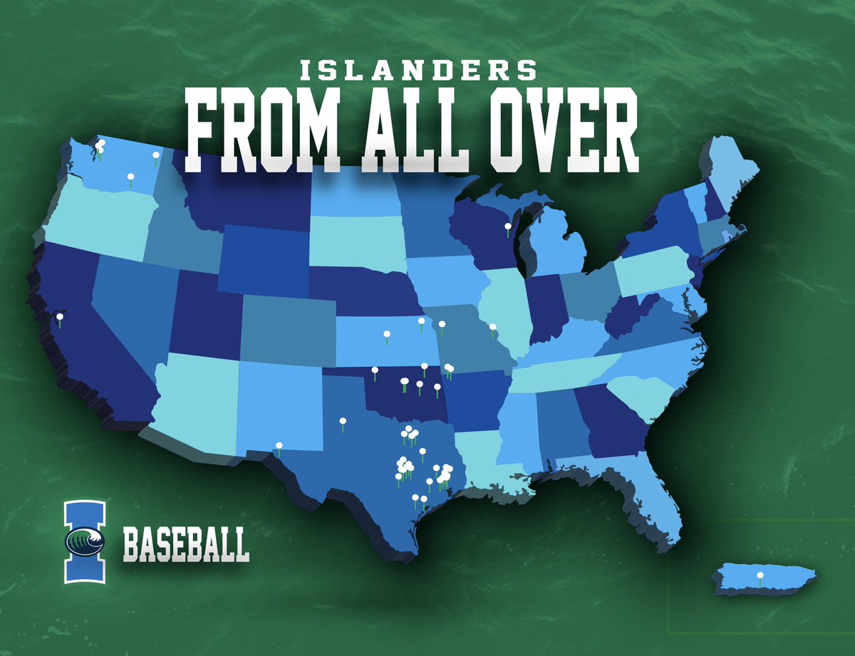 IslandersBSB's tweet photo. Ever wonder where the #Islanders baseball team is from? #ShakasUp🤙 https://t.co/OuE6d1wwMZ