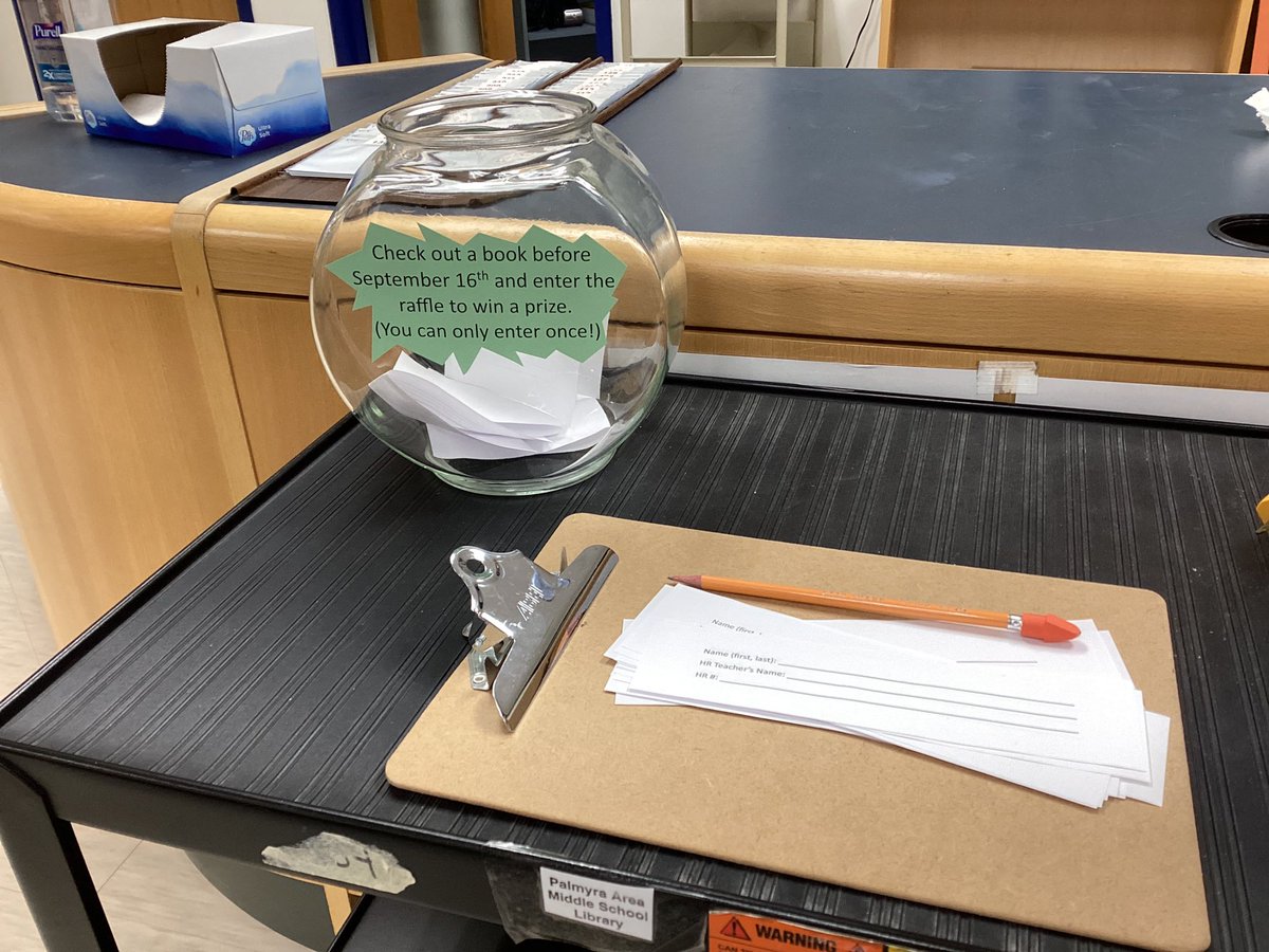 Make sure you visit the library and check out a book before the end of the day tomorrow so you have the chance to enter the raffle to win a great prize.