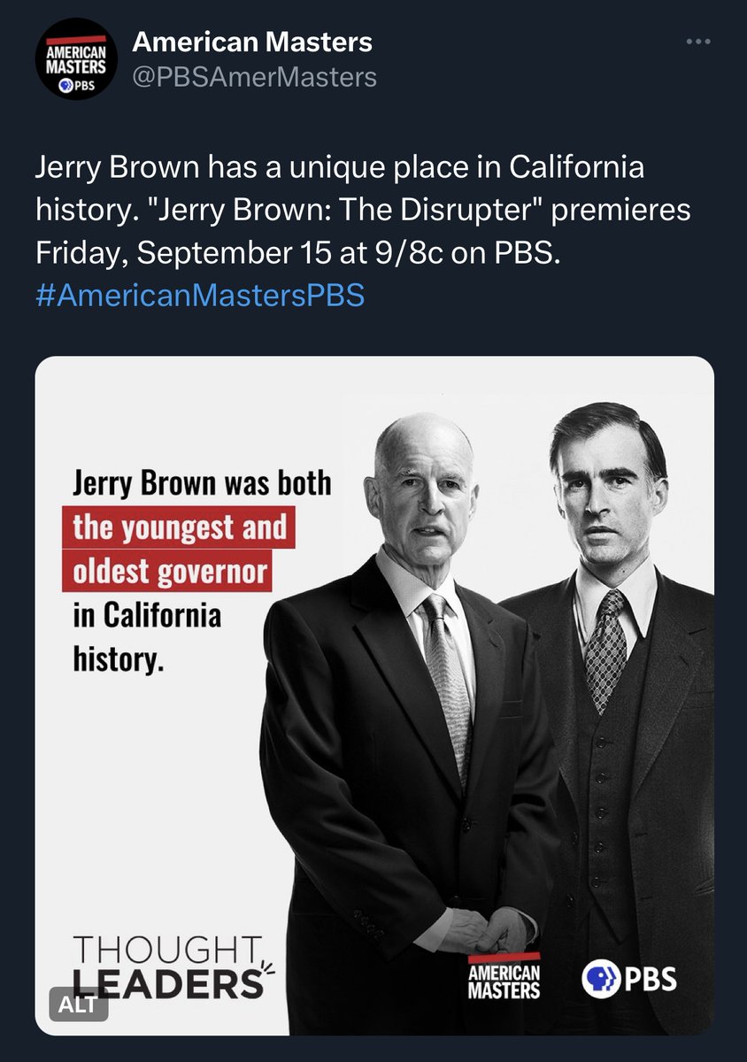 Jerry Brown is an American Master. #AmericanMastersPBS