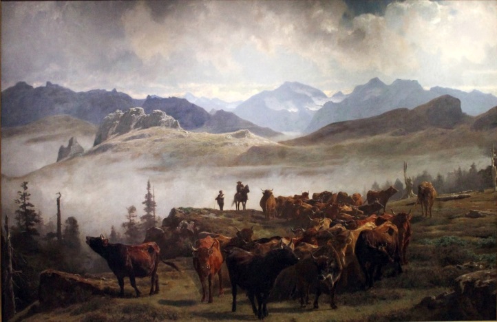AppletonMuseum's tweet image. It's @artukdotorg's #OnlineArtExchange time again, and this week's theme is hills and mountains 🏔️!

Auguste Bonheur (French, 1824-1884) 
"Rencontre des Deux Troupeaux dans les Pyrenees (The Meeting of Two Herds in the Pyrenees)," 
ca. 1861 

#FloridaMuseums #OcalaMarion #Ocala