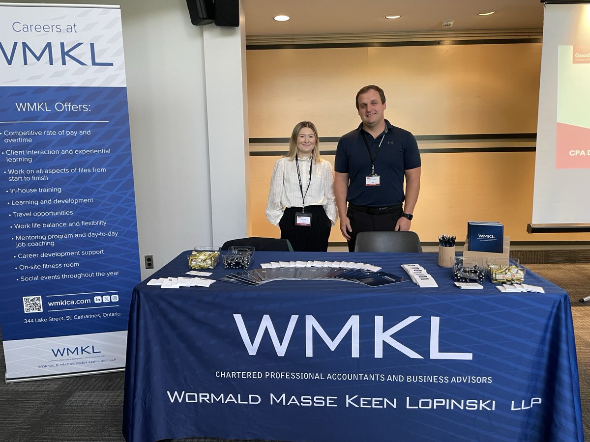 Arin &amp; Brady had a great morning meeting some accounting students and potential future <a href="/WMKL_LLP/">WMKL LLP</a> employees at <a href="/GoodmanSchool/">Goodman School of Business</a> CPA Recruitment Day!