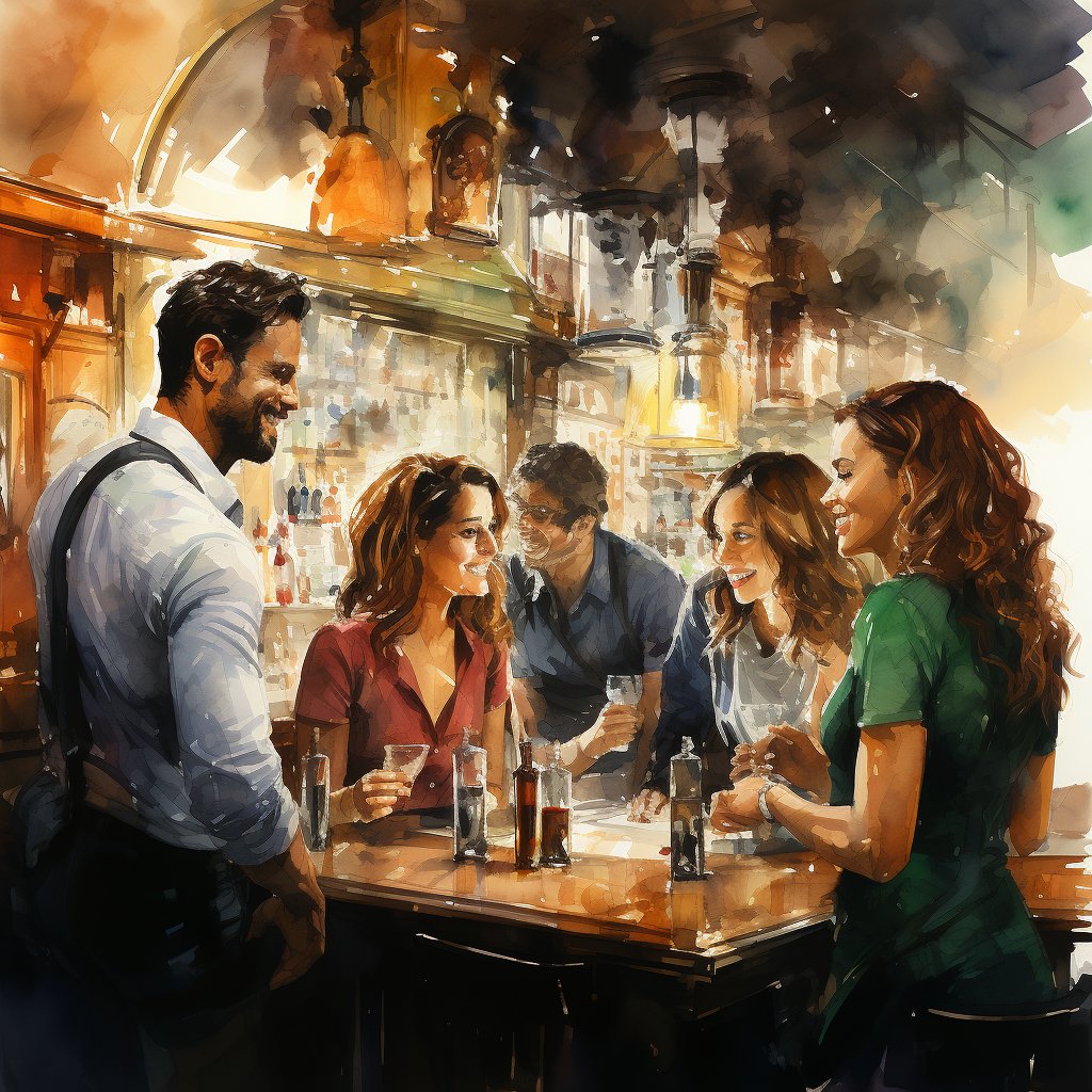 Malzahran2's tweet photo. Watercolor whisperer, gathering a crowd with his
tales.📸🍻
🎨🗨️
#BarTalks #CapturedInWatercolor #LifeThroughTheLens #AIart https://t.co/PtMWtCePlK
