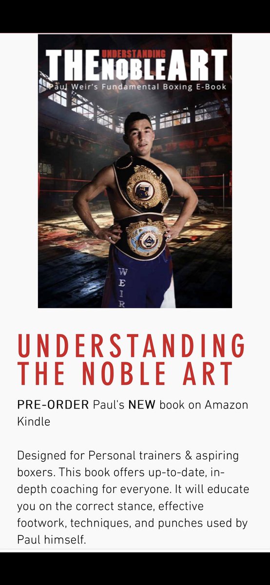 WBOCHAMP's tweet photo. Understanding The Noble Art Available from 18th September on https://t.co/86xZIQS5XN
#boxingknowledge #KNOWLEDGE #winning #thenobleart #Kindle https://t.co/Fa42EZeRbC