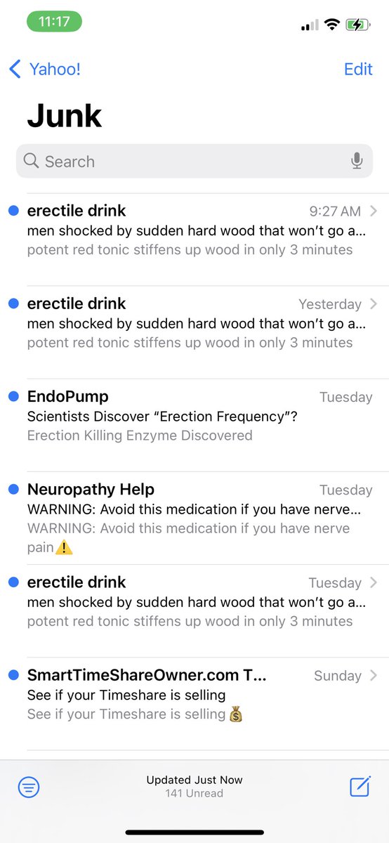 DanielGoozeman's tweet photo. Randomly decided to look at my spam folder.  Damn am I really that old 😂😭 https://t.co/xhTEMbimEm