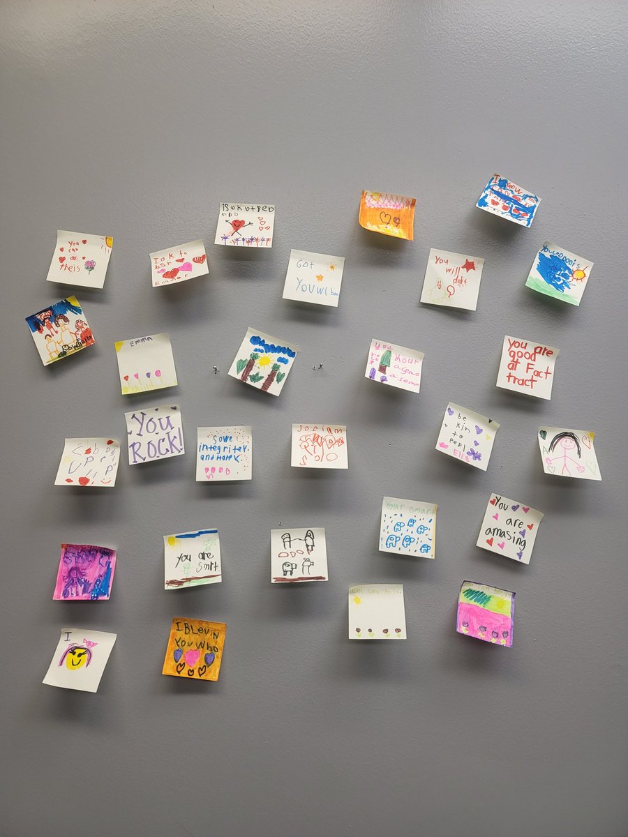 TheissLibrary's tweet image. Tuesday was #NationalEncouragementDay so 1st and 2nd graders made encouraging post-its to spread around campus!
@TheissKISD @KleinLibraries