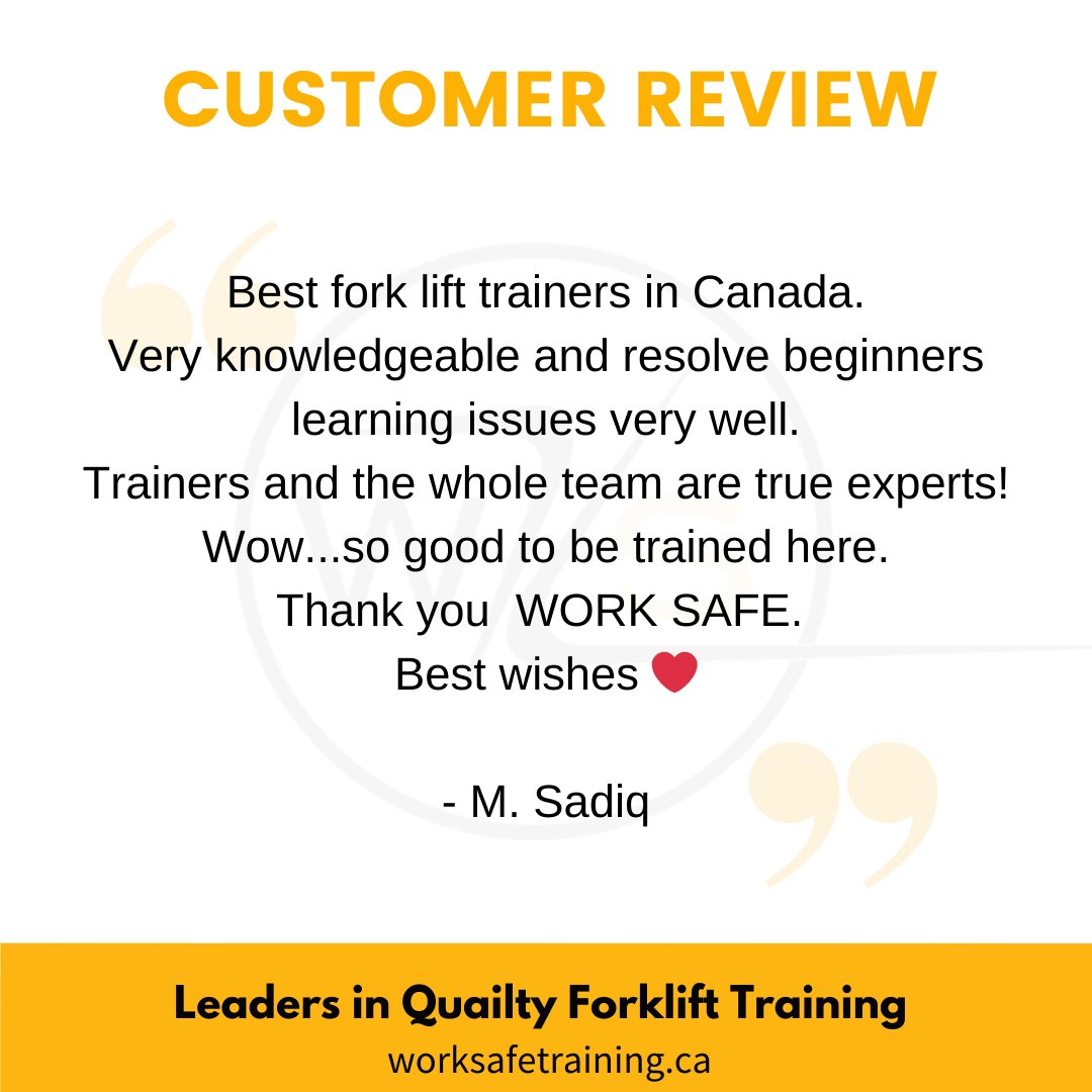 Our customers' success is our success! Learn to operate a forklift from industry experts!
#forklifttraining #forkliftdriver #jobs #toronto #mississauga #scarborough #canadajobs #workincanada #TorontoJobs #forkliftjobs #careeropportunities #hiring #studentjobs #newcomerservices