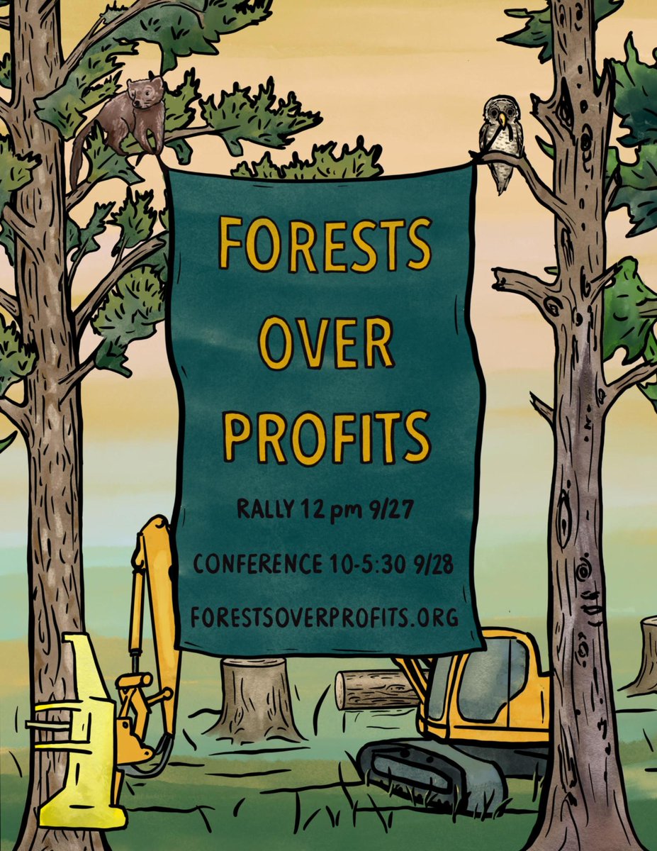 BlueMtnsBio's tweet photo. Show up 9/27 to oppose the Who Will Own the Forest? conference &amp; tell Wall St investors our forests are worth more than their profits. Join #ForestsOverProfits conference 9/28 to learn about real solutions+alternatives to profit-driven forestry. More info: https://t.co/GGYtZOwdzF https://t.co/r9Wg4uXvZ1