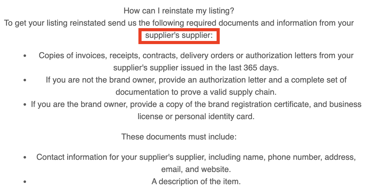 Amazon now requiring my "supplier's supplier" invoice and information to verify my products authenticity??? Why on earth would my supplier give me that information smh...