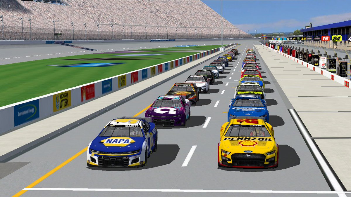 The high speeds of Michigan awaits.

Stage 1: 15 laps
Stage 2: 15 laps
Final Stage: 20 laps

Total Laps: 50 laps

Who will win at the Irish Hills today? Race starts 3 PM (ET) on Discord

#IVANCAR | #FirekeepersCasino400