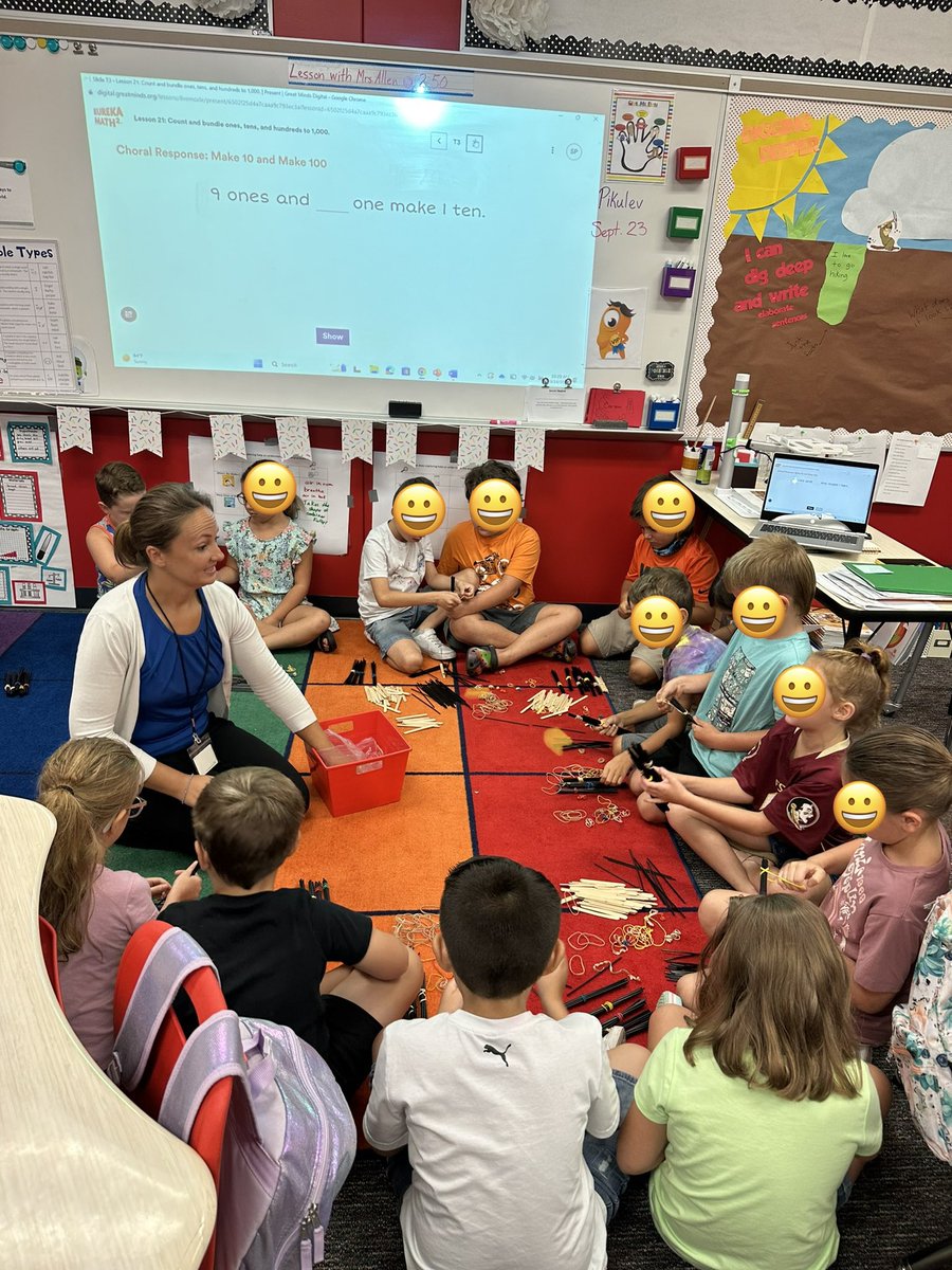 SarahKSvendsen's tweet image. Check out the awesome use of hands on learning at @shes_lions Student deep in their learning, engaging in mathematical discourse, and 100% participation. Way to go SHES! #PascoMath @eureka_math @leadlearnpasco