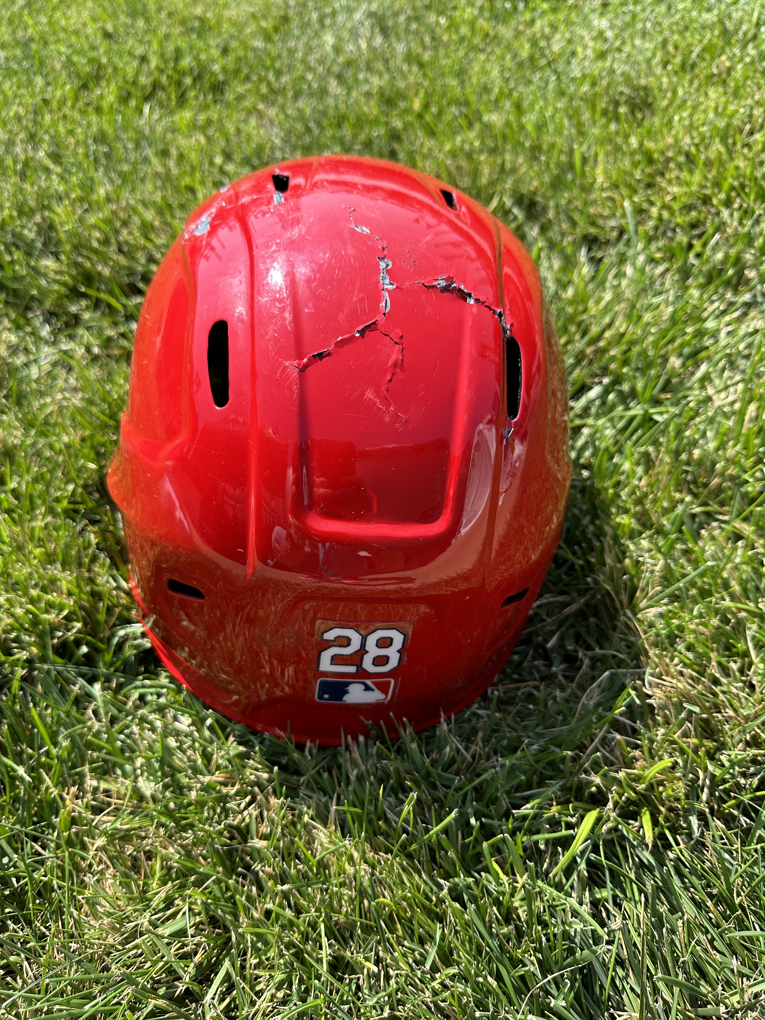 Cardinals Authentics: Game-Used Nolan Arenado Home Red Helmet