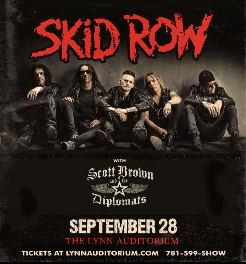 Scott P. Brown (@senscottbrown) on Twitter photo We are so psyched to open up as the opening band for <a href="/OfficialSkidRow/">Skid Row</a> on September 28 at the Lynn auditorium, Lynn, MA. They rock hard and as you know, so do we. Tix on sale now. Join us. <a href="/sbrowndiplomats/">Scott Brown and the Diplomats</a> <a href="/AylaBrown/">Ayla Brown</a> <a href="/warrant/">Adam</a> <a href="/CheapTrickRick/">Rick Nielsen</a>
<a href="/DiploDogGracie/">Gracie Brown</a> <a href="/acevonjohnson/">🏴☠️</a> We are so psyched to open up as the opening band for <a href="/OfficialSkidRow/">Skid Row</a> on September 28 at the Lynn auditorium, Lynn, MA. They rock hard and as you know, so do we. Tix on sale now. Join us. <a href="/sbrowndiplomats/">Scott Brown and the Diplomats</a> <a href="/AylaBrown/">Ayla Brown</a> <a href="/warrant/">Adam</a> <a href="/CheapTrickRick/">Rick Nielsen</a>
<a href="/DiploDogGracie/">Gracie Brown</a> <a href="/acevonjohnson/">🏴☠️</a>
