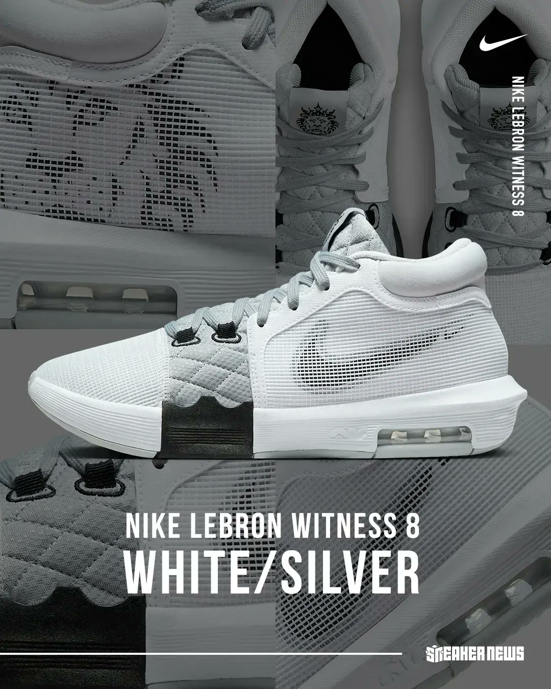 ◆正規品◆NIKE LEBRON WITNESS 8 EP WHITE◆関税/送料込◆人気 Nike Lebron Witness 8 EP James White Light Smoke Grey Men