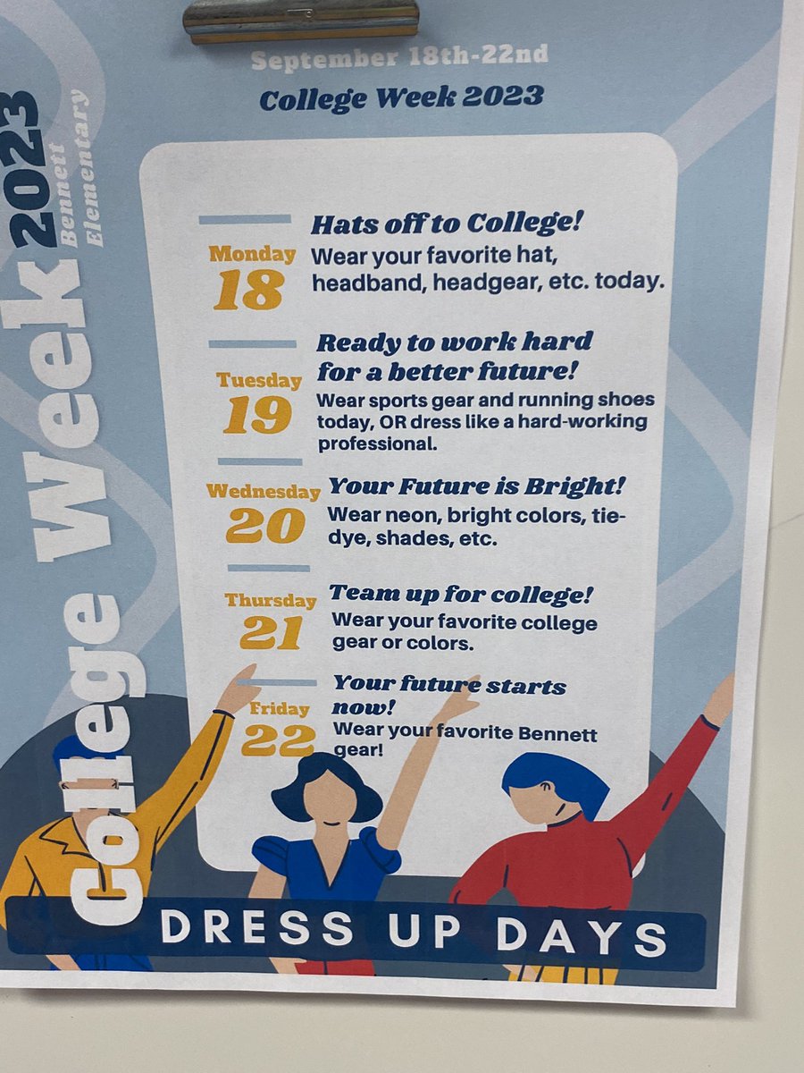 College and Career Week, coming soon! <a href="/Mosleykids/">Mrs. Mosley's Class</a> #bearshine