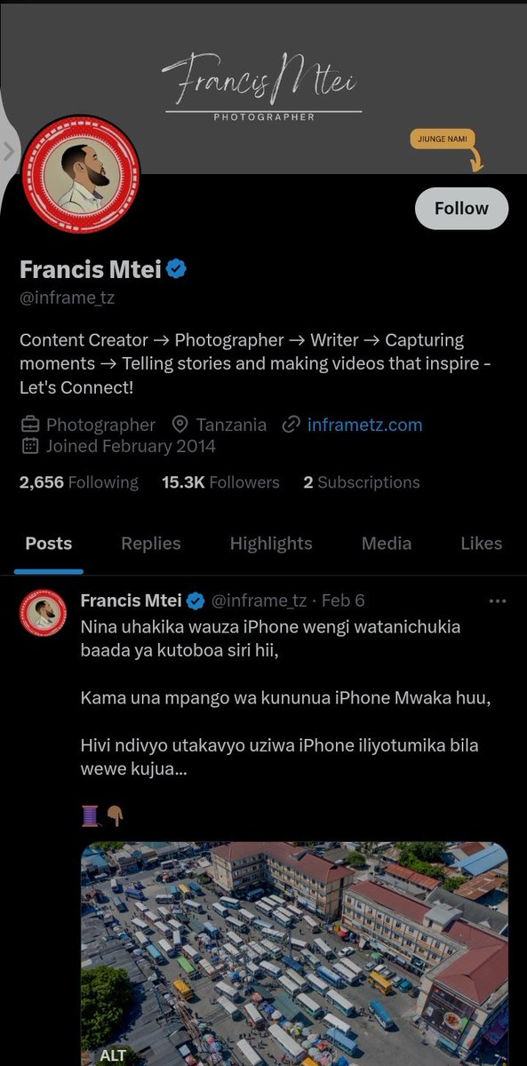 Anthony_castro0's tweet photo. @inframe_tz Hiyo hapo https://t.co/8n5DVsvELS
