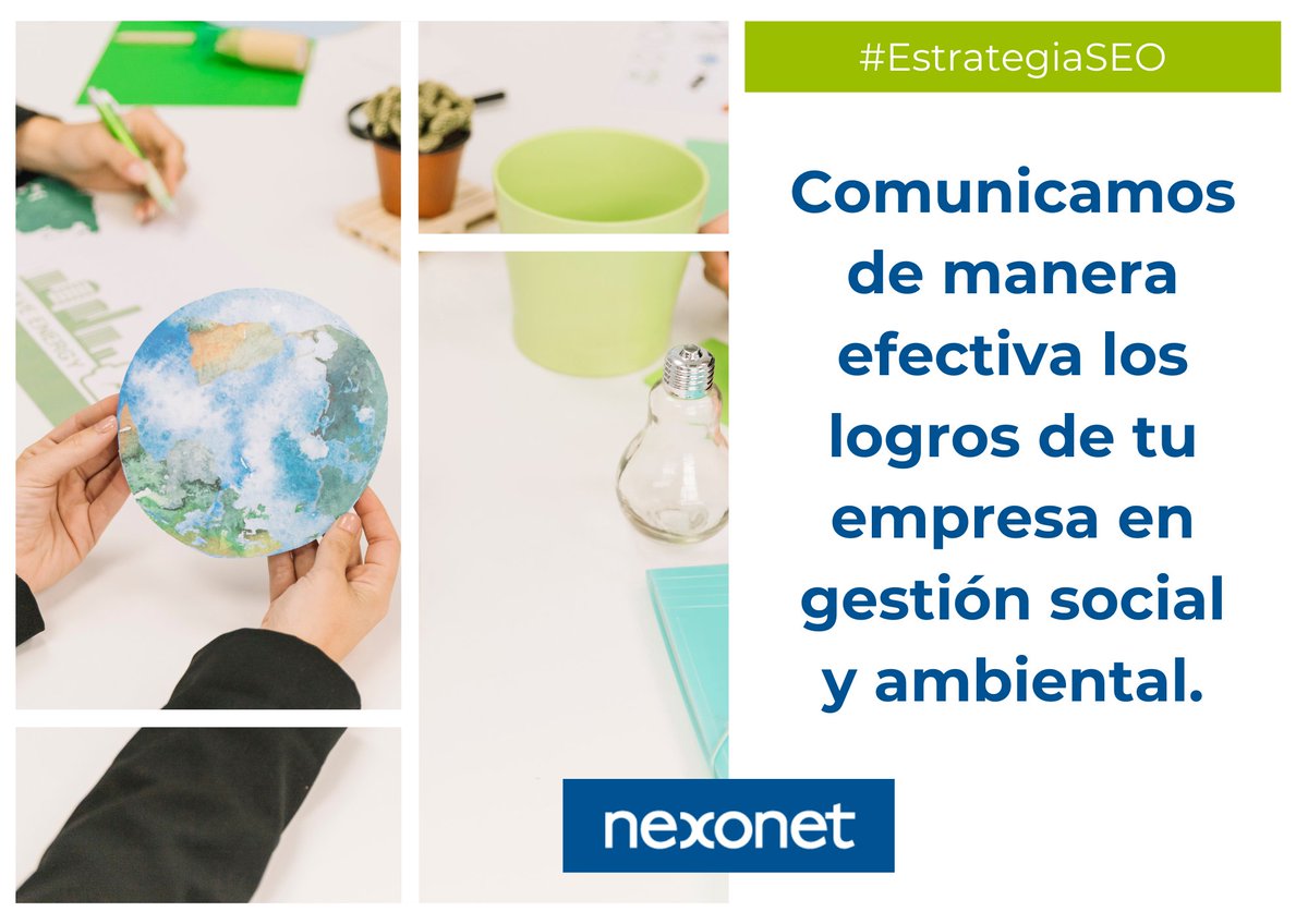 nexonet's tweet photo. Comunica los logros de tu empresa en impacto social y ambiental a través del 👉posicionamiento web👈
En @Nexonet  te ayudamos a diseñar una estrategia que te permita mostrar tu compromiso corporativo. 
#ComunicaciónDigital #PosicionamientoSEO #SEOCorporativo https://t.co/1bE6Z3otL5