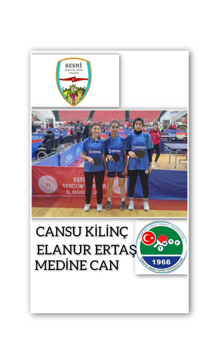 Besni_GSK's tweet photo. Besni Gençlik Spor Kulübü Masa Tenisi Takımımız 3. Lig maçları öncesi yeni sezona hazır. Tecrübeli sporcular ve genç yetenekler ile güçlendirdiğimiz  takımımızda hedef 2. Lig. https://t.co/j3LN4FVC4y