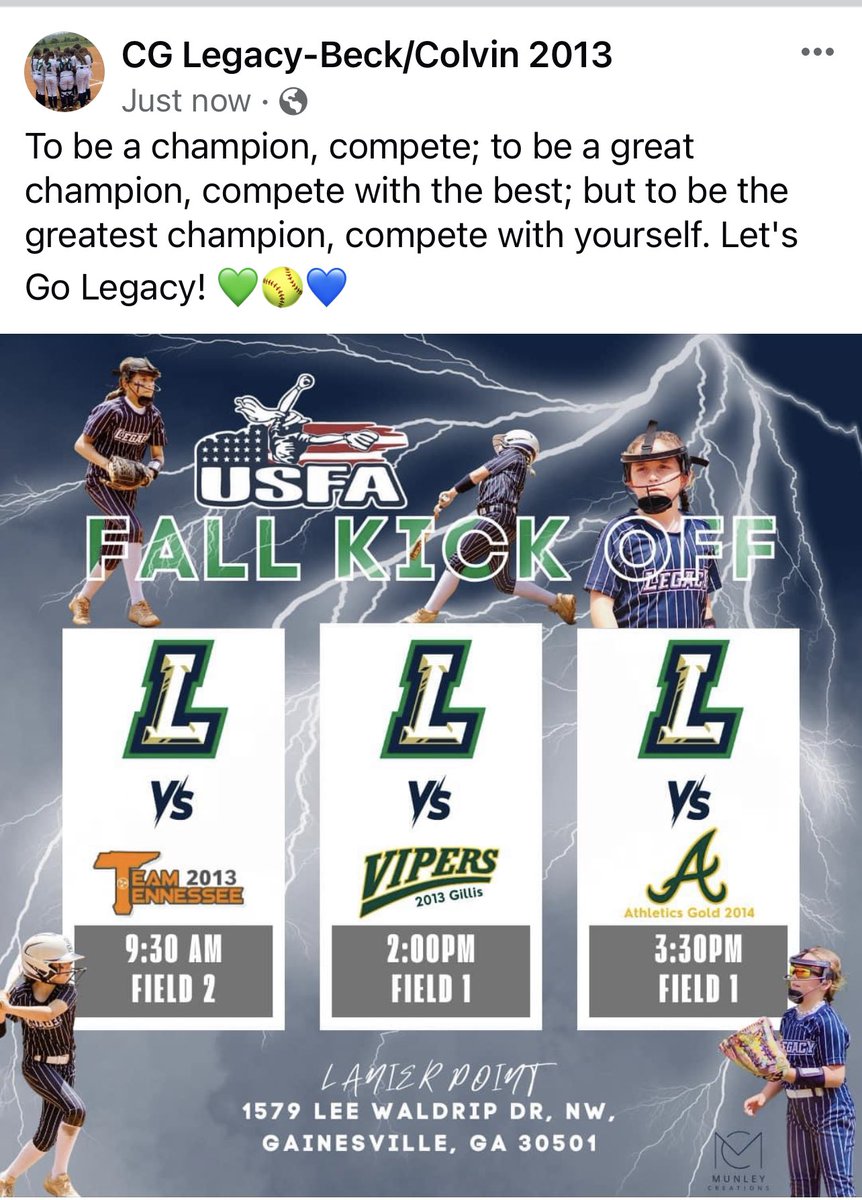 Let's Go!!! <a href="/caitlin_colvin/">Caitlin Colvin</a> <a href="/gate_champions/">Champions Gate</a> <a href="/IHartFastpitch/">I❤️Fastpitch</a>