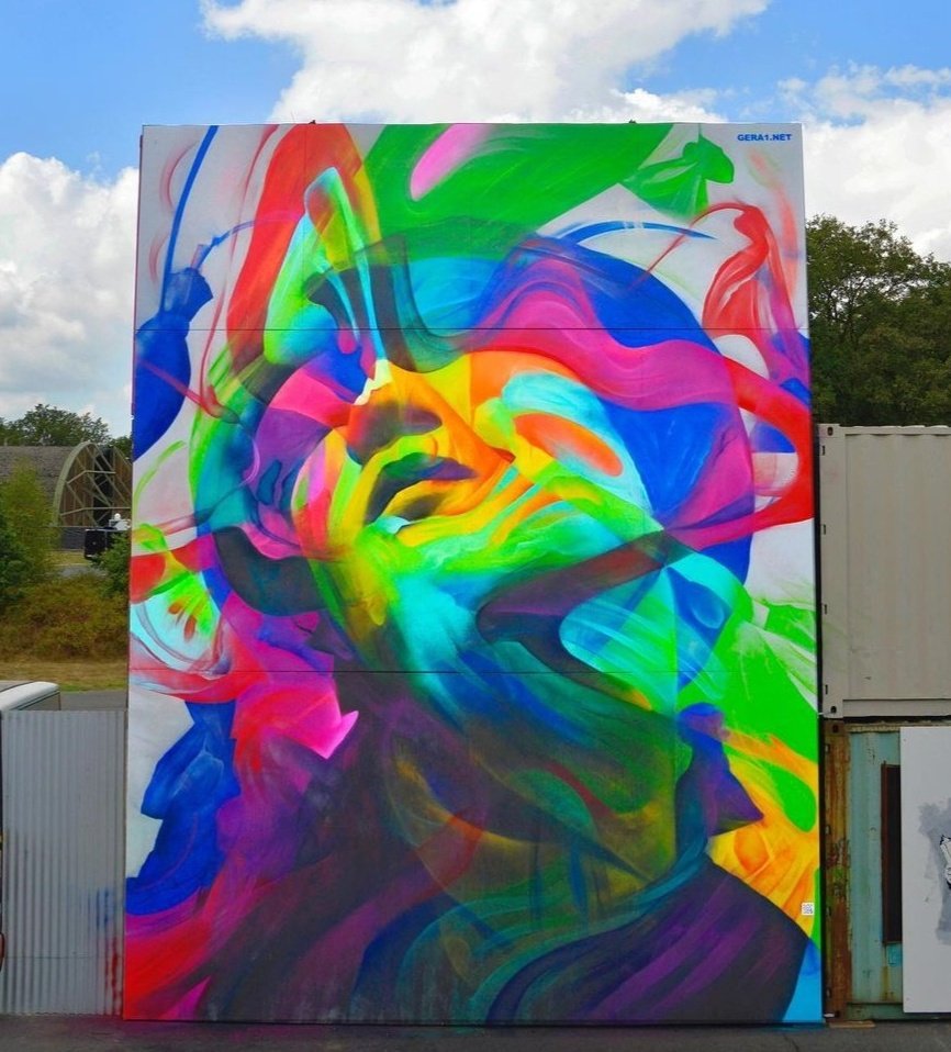 MolinaStreetArt's tweet photo. 'Care free' by Greek Gera1 in Weeze, Germany, (2022) #gera1 #lamolinastreetart | photo via artist mysl .nl/GzST https://t.co/r5emG4OtFe