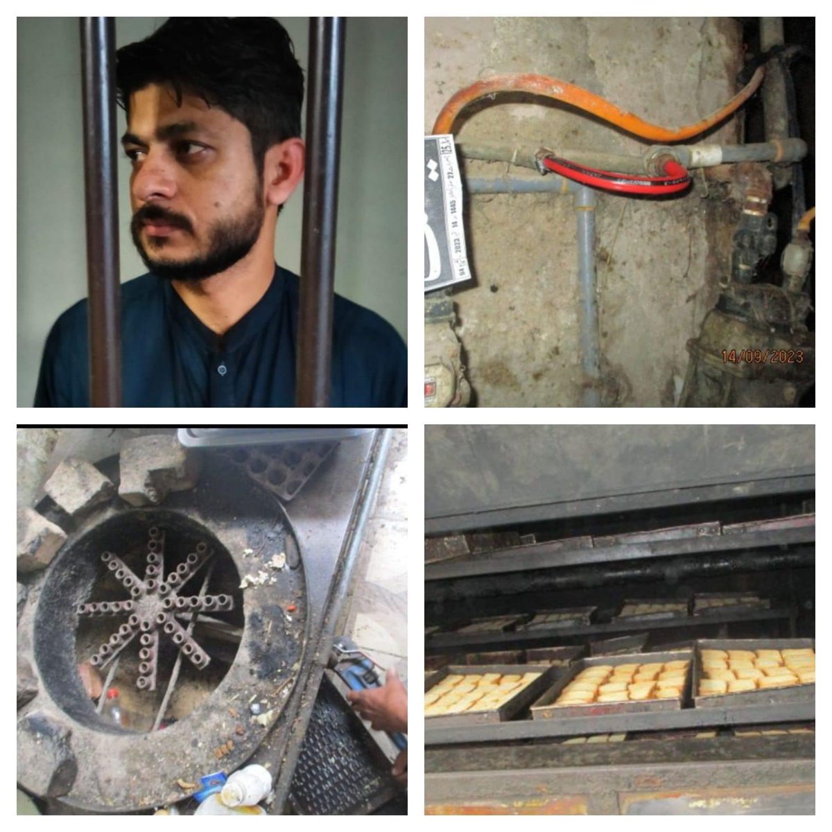 Today SSGC's Counter Gas Theft Operation Wing conducted a raid  with SSGC Police on a bakery at Scheme 33, Fancy Heights, Karachi.  Culprit was using gas directly from distribution pipeline through rubber pipe. Total Connected Load was around 1,385 cft/ hour. FIR was lodged
