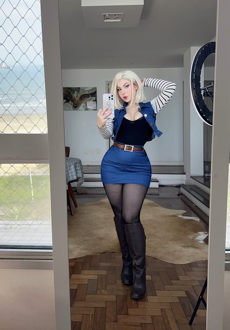 Android 18 from Dragon Ball 💙🐉 https://t.co/FolYFNRkpn<a href="/tag/happyhalloween"class="tags"><span>#happyhalloween</span></a>