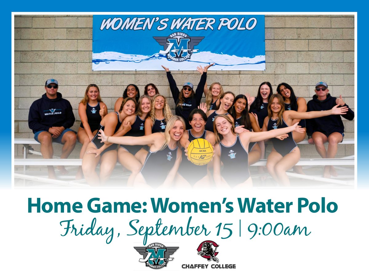 🤽‍♀️ Home Game Alert! 📢
Get ready to cheer on our Women's Water Polo team this Friday, September 15th! 🗓️ Let's show our support for these incredible athletes. 🌊💪
Mark your calendars, invite your friends, and let's make it a memorable game day! 🙌💙 #GoTeam #WaterPolo #HomeGame