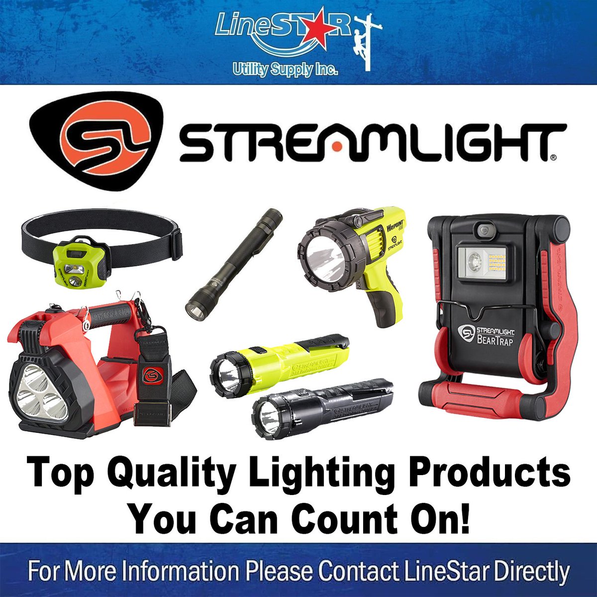 Want a compact, long-lasting, adjustable position work light? Look no further than Streamlight! They offer a wide variety of lighting solutions and LineStar is happy to answer any questions you might have about them! For more information, please contact LineStar!