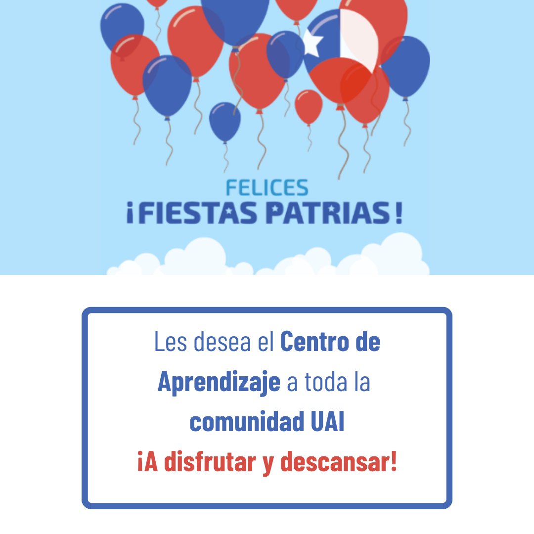 ¡Felices Fiestas Patrias!

A disfrutar con responsabilidad.