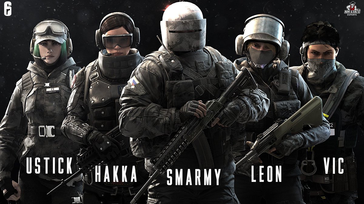 🚨ROSTER DEBUT🚨

Please welcome our NMSU Crimson Rainbow Six: Siege Team! #GoAggies

<a href="/SmarmySniper/">Smarmy</a> 
<a href="/Trickyvic99_/">Vic</a> 
<a href="/LE0NHOME1500/">Aidan Leon</a> 
<a href="/Ustick3/">Ustick</a> 
<a href="/tyreke_Z71/">Hakka2424</a> 
<a href="/azenabee/">Azena</a> (S)

Catch #NMSUR6's first game vs. UNM on stream at 6:30 PM! twitch.tv/nmstateesports